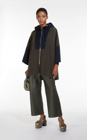 Płaszcze Max Mara Oversized Jacket In Wełna Ciemny | MMR593907
