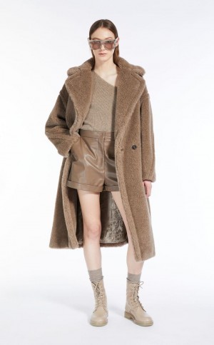 Płaszcze Max Mara Teddy Bear Icon Brązowe | MMR593883