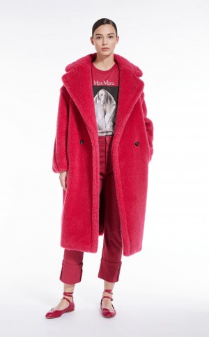 Płaszcze Max Mara Teddy Bear Icon Różowe | MMR593892
