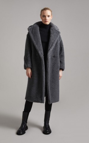 Płaszcze Max Mara Teddy Bear Icon Szare | MMR593847