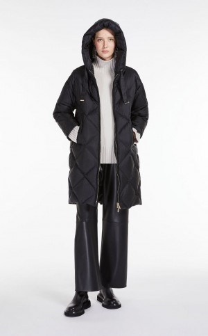 Portki Max Mara Coated Fabric Czarne | MMR593805
