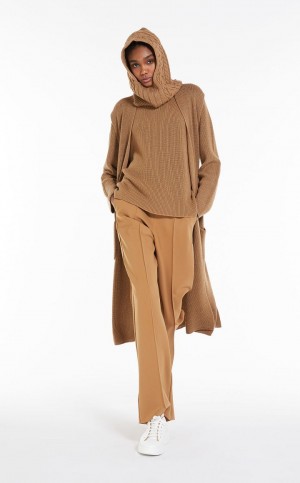 Portki Max Mara Milano-fabric Brązowe | MMR593819