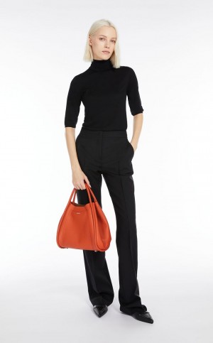 Portki Max Mara Wełna And Mohair Czarne | MMR593741