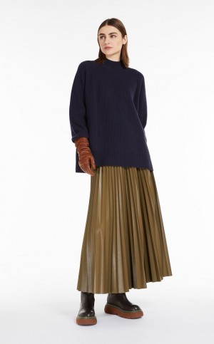 Spódnice Max Mara Coated Jersey Ciemny | MMR593696