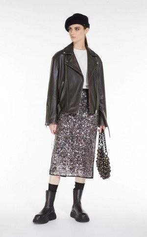 Spódnice Max Mara Sequinned Pencil Kolorowe | MMR593726