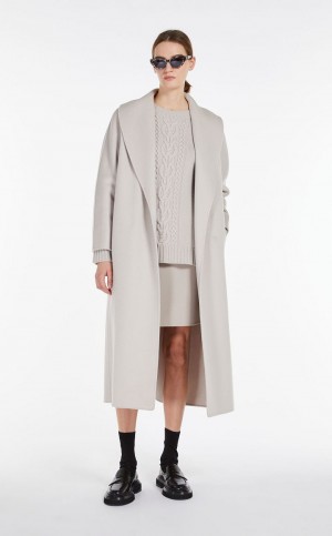 Spódnice Max Mara Wełna Bodycon Głęboka Szare | MMR593701