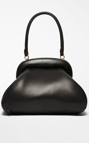 Sportmax Bag Max Mara Large Nappa-leather Bouba Czarne | MMR594178