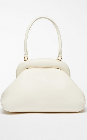Sportmax Bag Max Mara Large Nappa-leather Bouba Białe | MMR594179