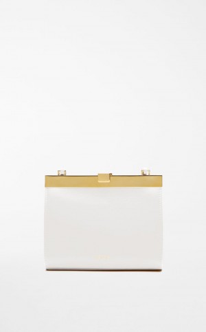 Sportmax Bag Max Mara Small Skórzane Lizzie Białe | MMR594185