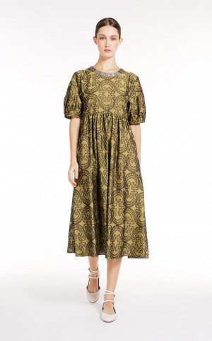 Sukienka Max Mara Printed Poplin Ciemny | MMR593371