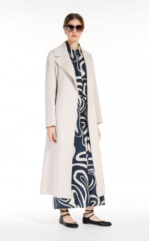 Sukienka Max Mara Printed Silk Shirt Granatowe | MMR593377