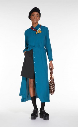 Sukienka Max Mara Silk Blend Shirt Paw | MMR593325