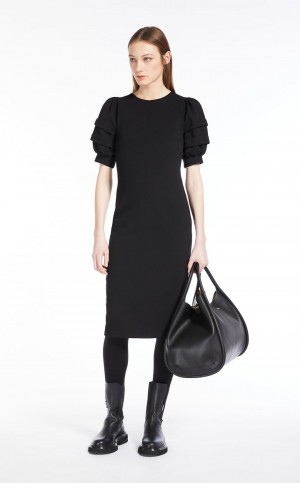 Sukienka Max Mara Tube In Stretch Jersey Czarne | MMR593411