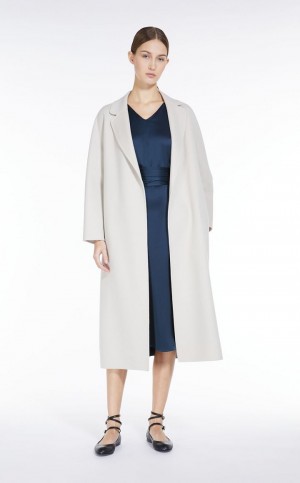Sukienka Max Mara Viscose-blend Satin Granatowe | MMR593383