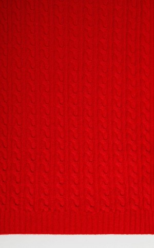 Szaliki Max Mara Cashmere Scarf Czerwone | MMR594260