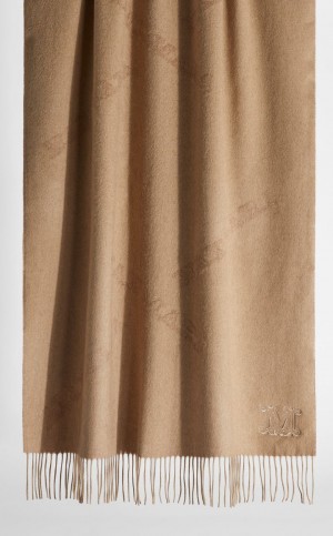 Szaliki Max Mara Cashmere Stole Brązowe | MMR594258
