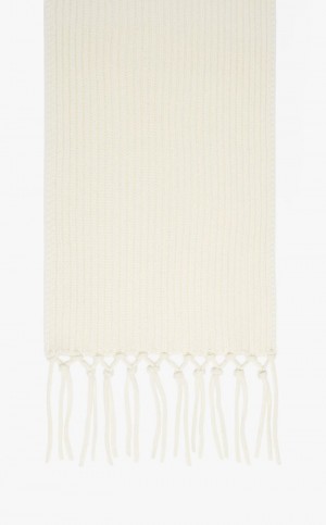 Szaliki Max Mara In Wełna Yarn Białe | MMR594256