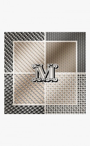 Szaliki Max Mara Printed Silk Foulard Brązowe | MMR594265