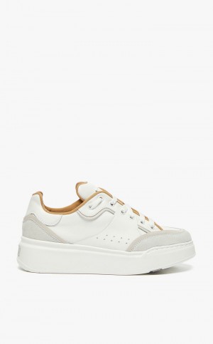 Trampki Max Mara Skórzane Białe | MMR594210