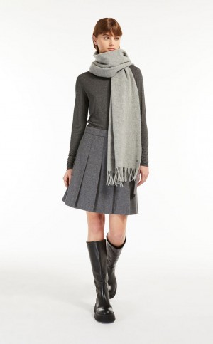 T-shirt Max Mara Viscose Jersey Ciemny Szare | MMR593643