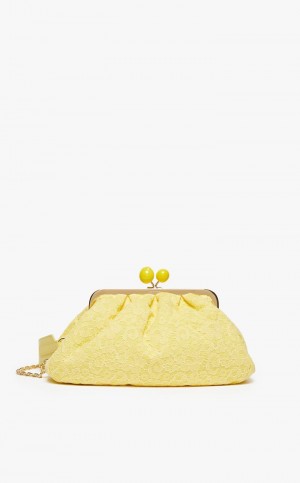 Weekend Bag Max Mara Hommage À La France Pasticcinoin Koronkowe Głęboka Żółte | MMR594173
