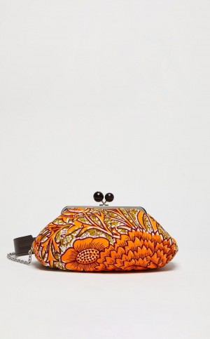 Weekend Bag Max Mara Medium Pasticcinoin Bawełniane Pomarańczowe | MMR594151