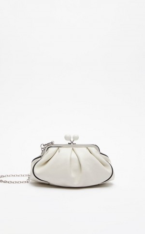 Weekend Bag Max Mara Nappa Skórzane Pasticcino Białe | MMR594162