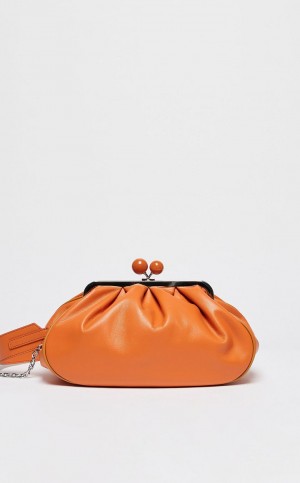 Weekend Bag Max Mara Nappa Skórzane Pasticcino Pomarańczowe | MMR594164