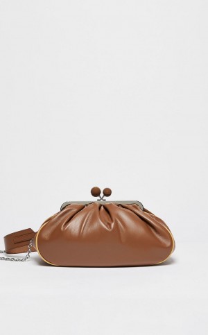 Weekend Bag Max Mara Nappa Skórzane Pasticcino Brązowe | MMR594169