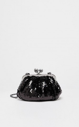 Weekend Bag Max Mara Technical Fabric Pasticcino Czarne | MMR594155