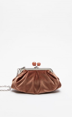 Weekend Bag Max Mara Velvet Pasticcino Brązowe | MMR594158