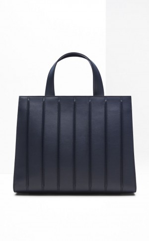Whitney Bag Max Mara Large Granatowe | MMR594113